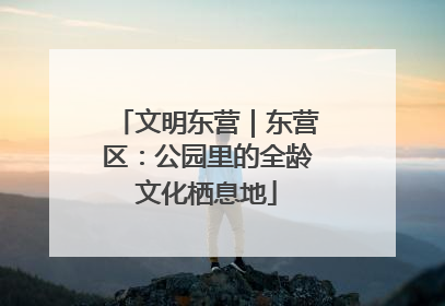 文明东营｜东营区：公园里的全龄文化栖息地
