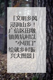 文明乡风浸润山乡！广信区田墩镇黄坑村以“小切口”绘就乡村振兴大图景