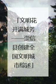 文明花开满城芳——崇信县创建全国文明城市综述