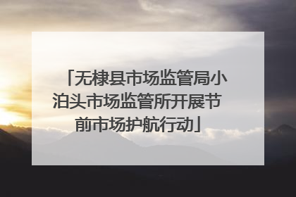 无棣县市场监管局小泊头市场监管所开展节前市场护航行动