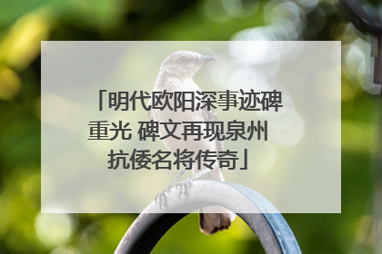 明代欧阳深事迹碑重光 碑文再现泉州抗倭名将传奇