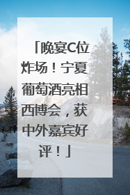 晚宴C位炸场！宁夏葡萄酒亮相西博会，获中外嘉宾好评！