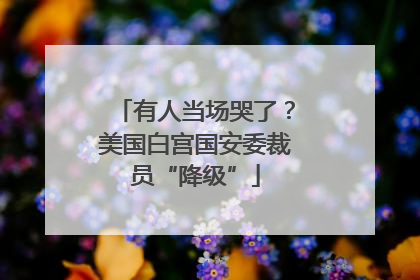 有人当场哭了？美国白宫国安委裁员“降级”