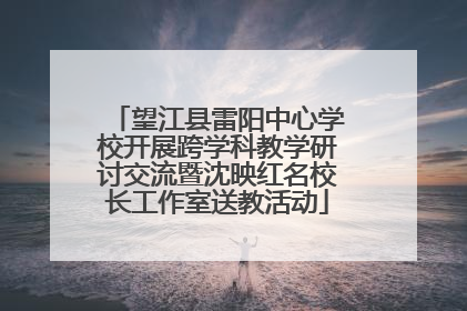 望江县雷阳中心学校开展跨学科教学研讨交流暨沈映红名校长工作室送教活动
