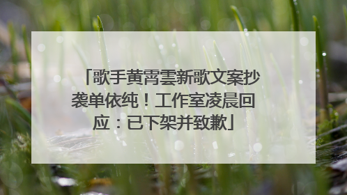 歌手黄霄雲新歌文案抄袭单依纯！工作室凌晨回应：已下架并致歉