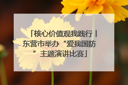 核心价值观我践行丨东营市举办“爱我国防”主题演讲比赛