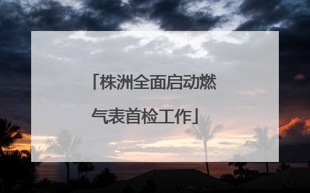 株洲全面启动燃气表首检工作