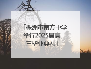 株洲市南方中学举行2025届高三毕业典礼