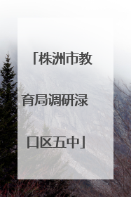 株洲市教育局调研渌口区五中