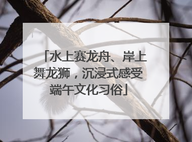 水上赛龙舟、岸上舞龙狮，沉浸式感受端午文化习俗