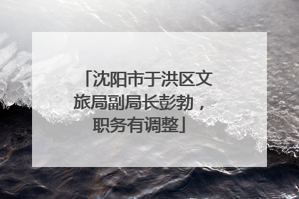 沈阳市于洪区文旅局副局长彭勃，职务有调整
