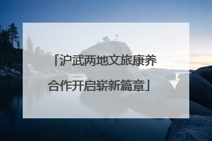 沪武两地文旅康养合作开启崭新篇章