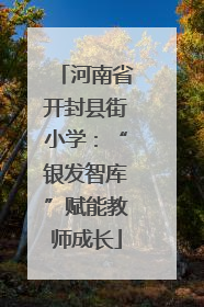 河南省开封县街小学：“银发智库”赋能教师成长