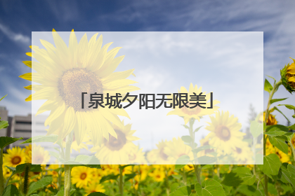 泉城夕阳无限美