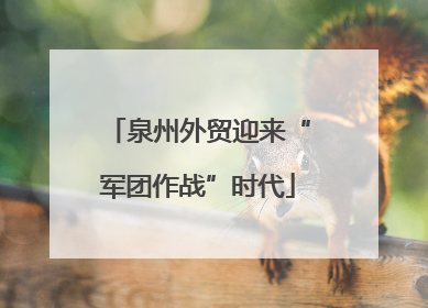 泉州外贸迎来“军团作战”时代