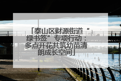 泰山区财源街道“绿书签”专项行动：多点开花共筑幼苗清朗成长空间