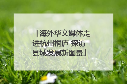 海外华文媒体走进杭州桐庐 探访县域发展新图景