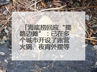 海底捞回应“摆路边摊”：已在多个城市开设了露营火锅、夜宵外摆等户外业态