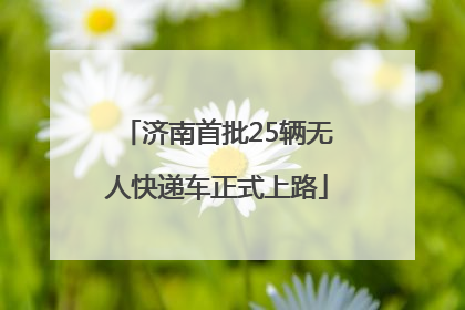 济南首批25辆无人快递车正式上路