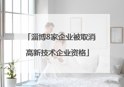淄博8家企业被取消高新技术企业资格