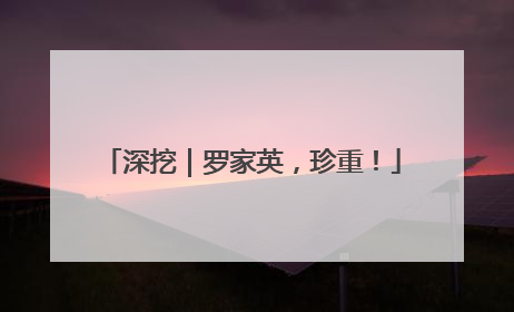 深挖｜罗家英，珍重！