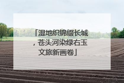 湿地织锦缀长城，苍头河染绿右玉文旅新画卷