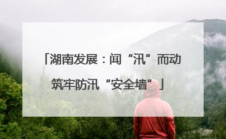 湖南发展：闻“汛”而动 筑牢防汛“安全墙”
