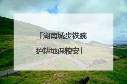 湖南城步铁腕护耕地保粮安