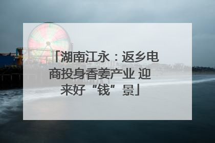 湖南江永：返乡电商投身香姜产业 迎来好“钱”景