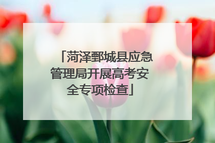 菏泽鄄城县应急管理局开展高考安全专项检查