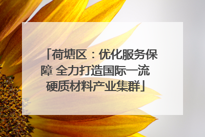 荷塘区：优化服务保障 全力打造国际一流硬质材料产业集群