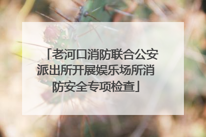 老河口消防联合公安派出所开展娱乐场所消防安全专项检查