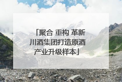 聚合 重构 革新 川酒集团打造原酒产业升级样本