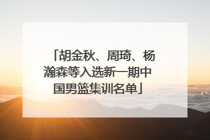 胡金秋、周琦、杨瀚森等入选新一期中国男篮集训名单