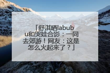 舒淇晒labubu和哭娃合影：一同去郊游！网友：这是怎么火起来了？