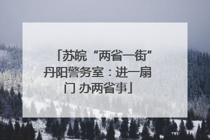 苏皖“两省一街”丹阳警务室：进一扇门 办两省事