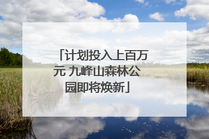 计划投入上百万元 九峰山森林公园即将焕新