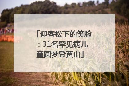 迎客松下的笑脸：31名罕见病儿童圆梦登黄山