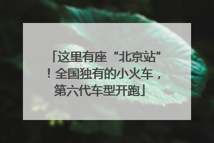 这里有座“北京站”！全国独有的小火车，第六代车型开跑