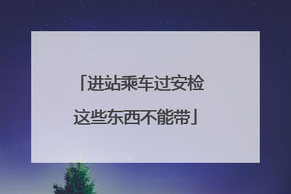 进站乘车过安检 这些东西不能带