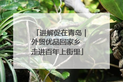 进解促在青岛｜外贸优品回家乡 走进百年上街里