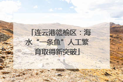 连云港赣榆区：海水“一条鱼”人工繁育取得新突破