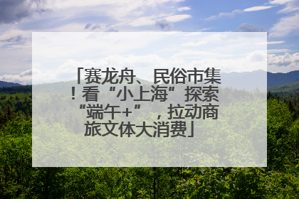 赛龙舟、民俗市集！看“小上海”探索“端午+”，拉动商旅文体大消费