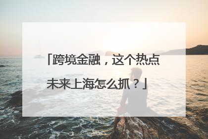 跨境金融，这个热点未来上海怎么抓？