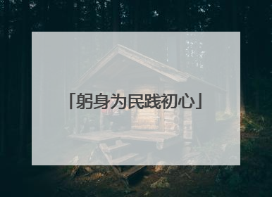 躬身为民践初心
