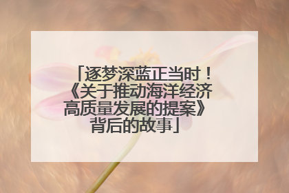 逐梦深蓝正当时！《关于推动海洋经济高质量发展的提案》背后的故事