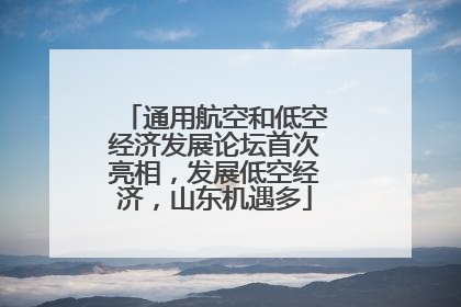 通用航空和低空经济发展论坛首次亮相，发展低空经济，山东机遇多