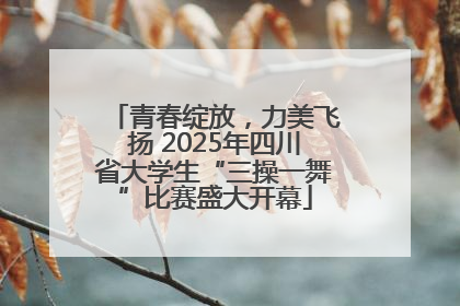 青春绽放，力美飞扬 2025年四川省大学生“三操一舞”比赛盛大开幕
