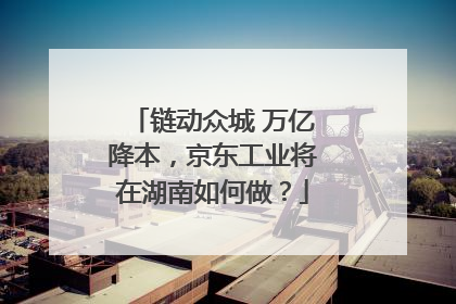 链动众城 万亿降本，京东工业将在湖南如何做？