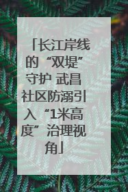 长江岸线的“双堤”守护 武昌社区防溺引入“1米高度”治理视角